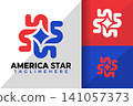 Letter S Star Logo Logos Design Element Stock Vector Illustration template 141057373