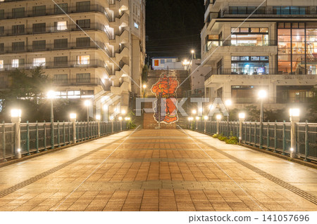 Night view of Kinugawa Onsen in Nikko, Tochigi Prefecture Night view of Kinugawa Onsen in Nikko, Tochigi Prefecture 141057696