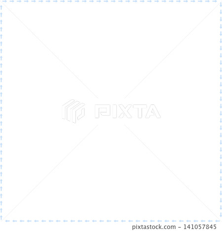 Arrow-shaped dotted frame, light blue Arrow-shaped dotted frame, light blue 141057845
