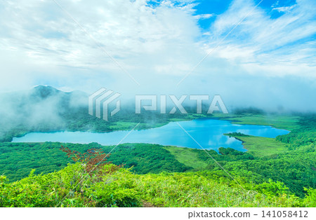 Oguni Marshland, located in Kitashiobara Village, Yama District, Fukushima Prefecture. 141058412