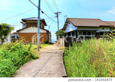 [Kagawa] Teshima in summer: The alley leading to Dondoro Beach 141058475