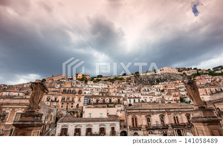 city of Modica, sicily, Italy city of Modica, sicily, Italy 141058489
