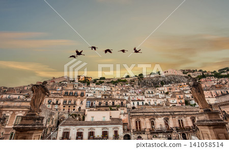 city of Modica, sicily, Italy city of Modica, sicily, Italy 141058514