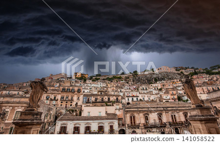 city of Modica, sicily, Italy 141058522