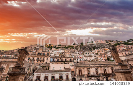 city of Modica, sicily, Italy 141058529