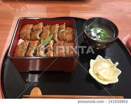 Unaju (eel rice bowl) from a certain long-established restaurant Unaju (eel rice bowl) from a certain long-established restaurant 141058902