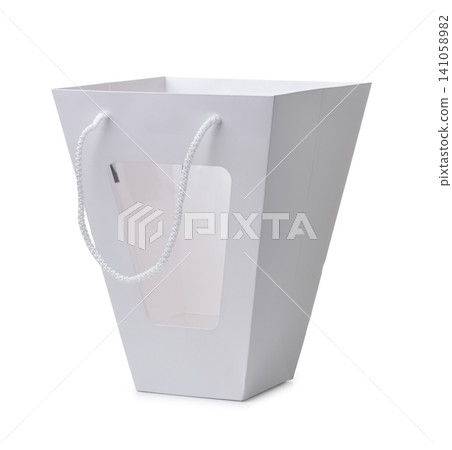 Blank white paper flower bouquets bag Blank white paper flower bouquets bag 141058982
