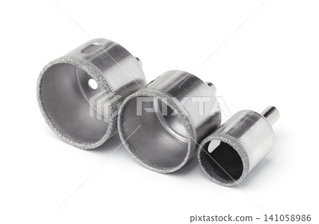 Three diamond hole saw drill bits Three diamond hole saw drill bits 141058986