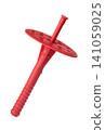 Red plastic insulation anchor dowel 141059025