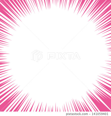 Pink speed lines, manga-style effect lines background material (square) Pink speed lines, manga-style effect lines background material (square) 141059401