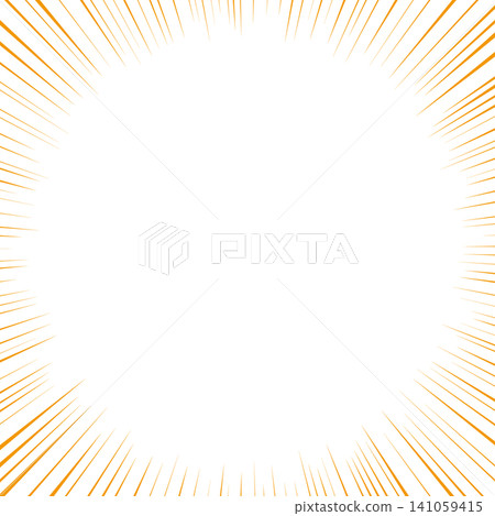 Thin orange converging lines, a background material with shojo manga-style effect lines (square). Thin orange converging lines, a background material with shojo manga-style effect lines (square). 141059415