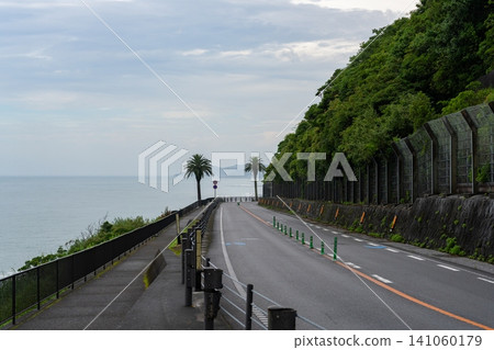 Coastal road at Horikiri Pass 141060179
