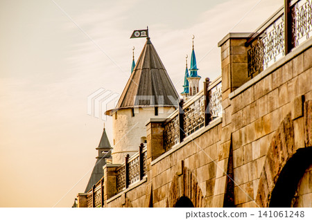 Kazan Kremlin, Russia, Fortress old stone heritage fortification Kazan Kremlin, Russia, Fortress old stone heritage fortification 141061248
