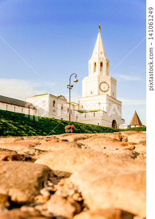 Kazan Kremlin, Russia, Fortress old stone heritage fortification Kazan Kremlin, Russia, Fortress old stone heritage fortification 141061249