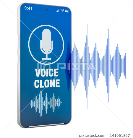 AI voice cloning, speech synthesis, voice fraud risk and audio technology, concept. 3d rendering AI voice cloning, speech synthesis, voice fraud risk and audio technology, concept. 3d rendering 141061867