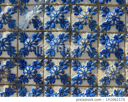 Beautiful Blue and White Portuguese Azulejo Tiles Beautiful Blue and White Portuguese Azulejo Tiles 141062178
