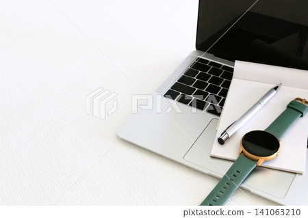 Smartwatch and time management workspace Smartwatch and time management workspace 141063210