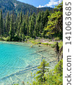 Crystal clear shores of Joffre Lake, British Columbia 141063685