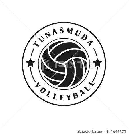 black volley ball academy simple logo icon vector emblem design black volley ball academy simple logo icon vector emblem design 141063875