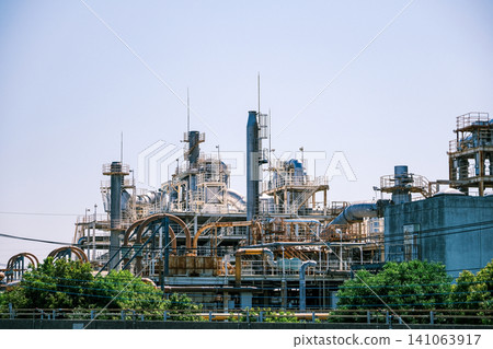 【#Factory】Factory plants that stand out against the blue sky 【#Factory】Factory plants that stand out against the blue sky 141063917