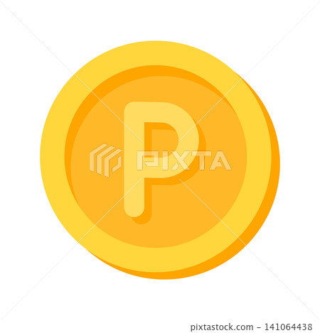 積分幣圖示 P 獎牌 積分幣圖示 P 獎牌 141064438