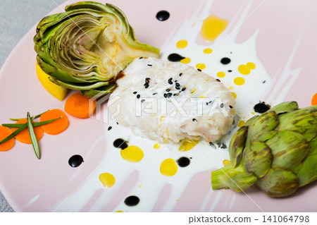 Recipe of stewed hake Provencal Recipe of stewed hake Provencal 141064798