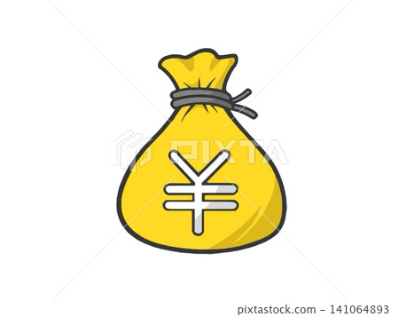 An illustration of a bag with a yen symbol representing money. An illustration of a bag with a yen symbol representing money. 141064893