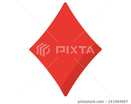 A diamond icon from a deck of playing cards (suit, symbol, red, game, vector, transparent background) A diamond icon from a deck of playing cards (suit, symbol, red, game, vector, transparent background) 141064907
