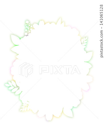 Pastel-colored plant silhouette frame Pastel-colored plant silhouette frame 141065128