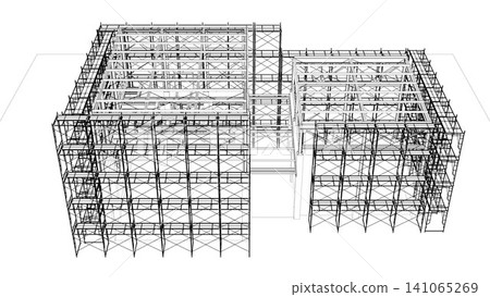 3D illustration of building and construction 3D illustration of building and construction 141065269