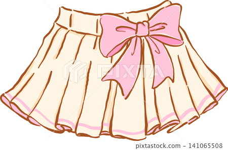 Girly Coquette Pleated Skirt With Bow Hand Drawn Whimsical Sketchy Retro Vintage Sport Girly Coquette Pleated Skirt With Bow Hand Drawn Whimsical Sketchy Retro Vintage Sport 141065508