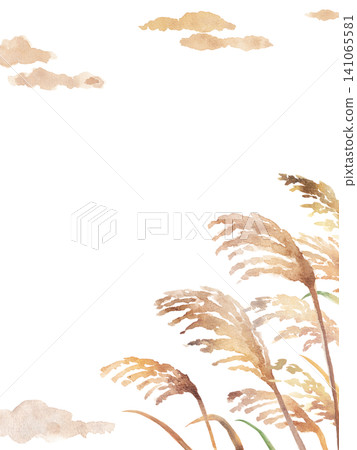 Watercolor frame for the full moon 141065581