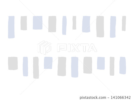 A set of hand-drawn, vertically elongated rectangular shapes (blue and gray). A set of hand-drawn, vertically elongated rectangular shapes (blue and gray). 141066342
