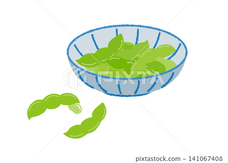 毛豆和一個小碗的向量圖 毛豆和一個小碗的向量圖 141067408