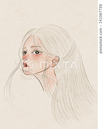 portrait of a beautiful girl portrait of a beautiful girl 141067789