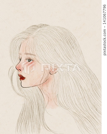 portrait of a beautiful girl portrait of a beautiful girl 141067796