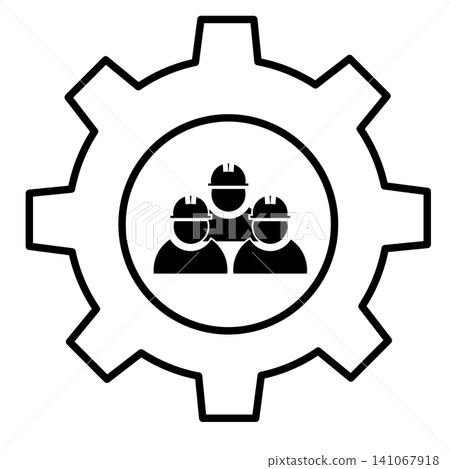 Civil engineer teamwork icon. Engineering team at construction site sign. Construction Workers symbol. Engineering logo. flat style. Civil engineer teamwork icon. Engineering team at construction site sign. Construction Workers symbol. Engineering logo. flat style. 141067918