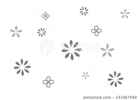 Gray simple flower pattern Gray simple flower pattern 141067949