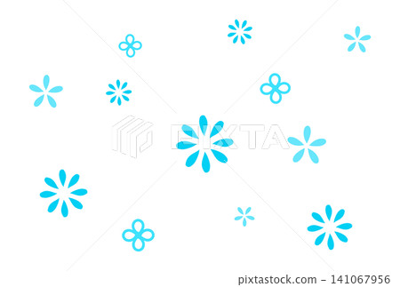 Light blue simple flower pattern Light blue simple flower pattern 141067956