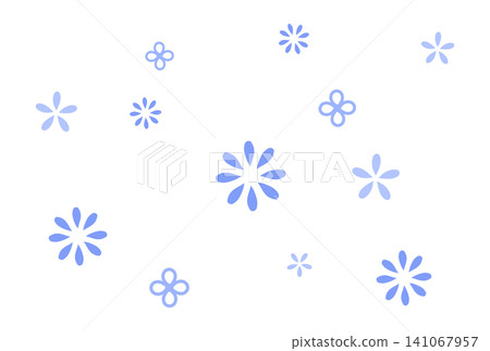 A simple floral pattern in light blue. A simple floral pattern in light blue. 141067957