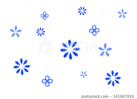 Simple blue floral pattern Simple blue floral pattern 141067958