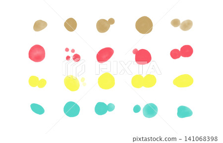 Watercolor-style hand-drawn geometric shape embellishment set: Title background and decorative parts (over 10 types) Watercolor-style hand-drawn geometric shape embellishment set: Title background and decorative parts (over 10 types) 141068398