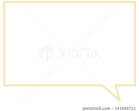 Yellow square speech bubble Yellow square speech bubble 141068721