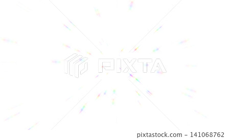 A lens flare of rainbow-colored light radiating from the center. A lens flare of rainbow-colored light radiating from the center. 141068762