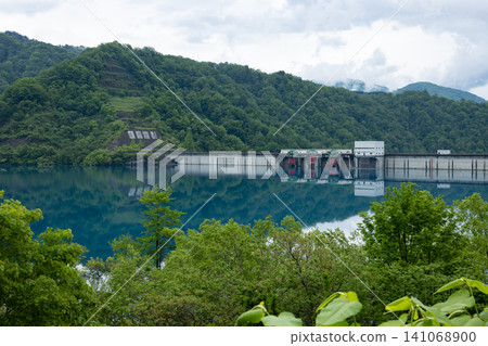 Tamagawa Dam, surrounded by mountains Tamagawa Dam, surrounded by mountains 141068900