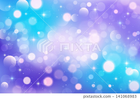 Purple and blue bokeh background with glitter sparkles. Magical unicorn gradient, dreamy pastel fantasy atmosphere, iridescent light effects, fairy-tale aesthetic. Vector bg Purple and blue bokeh background with glitter sparkles. Magical unicorn gradient, dreamy pastel fantasy atmosphere, iridescent light effects, fairy-tale aesthetic. Vector bg 141068983