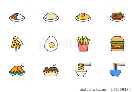 Cooking and food icon set Cooking and food icon set 141069384
