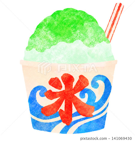 水彩風格的哈密瓜刨冰插畫 - 夏日節 水彩風格的哈密瓜刨冰插畫 - 夏日節 141069430