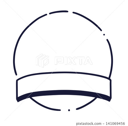 Line drawing with a dotted circular background and a raised heading. Line drawing with a dotted circular background and a raised heading. 141069456