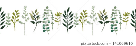 [Seamless Plant Pattern] Hand Embroidery Illustration Material 141069610
